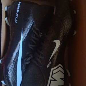 ZM SUPERFLY 10 ACAD FG/MG SOCCER CLEATS BLACK/ICE BLUE NIOR/BLEU GLACE